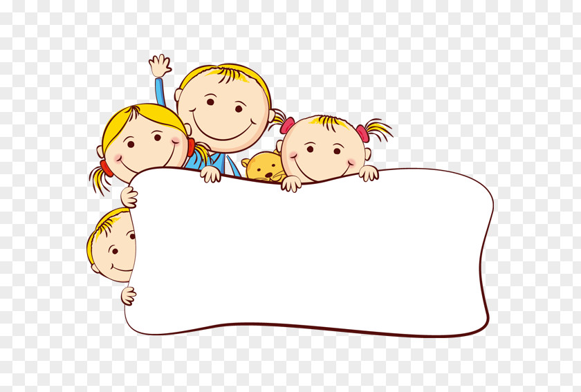 Free Text Box Cartoon Children Creative Deduction Child Painting Drawing PNG