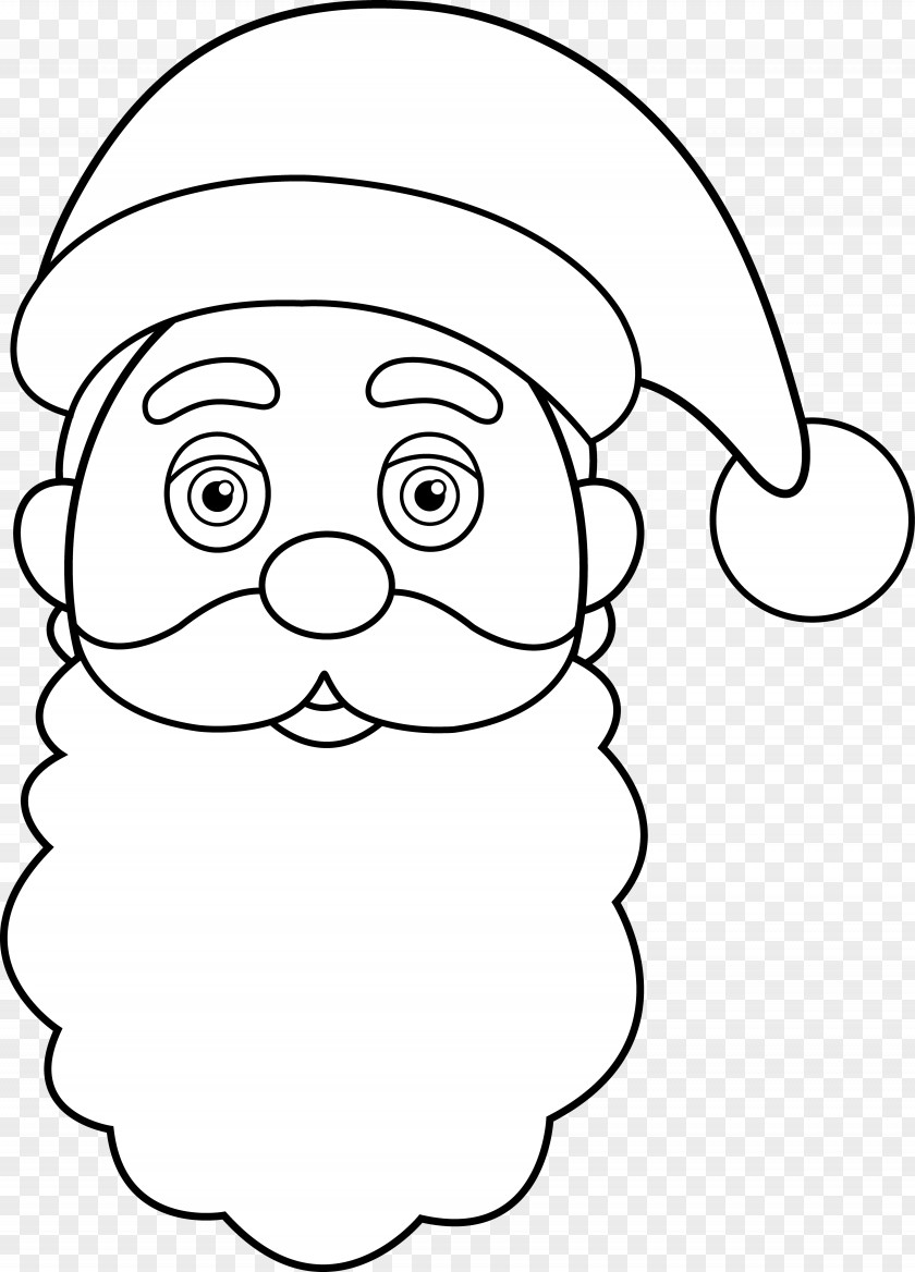 Santa Face Picture Claus Drawing Suit Coloring Book Clip Art PNG