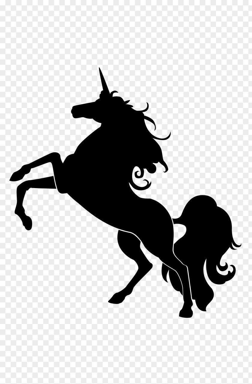 Unicorn Head Horse Silhouette Clip Art PNG
