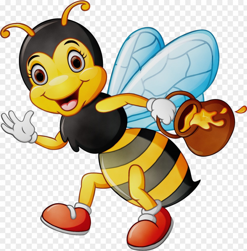 Animation Yellow Bumblebee PNG