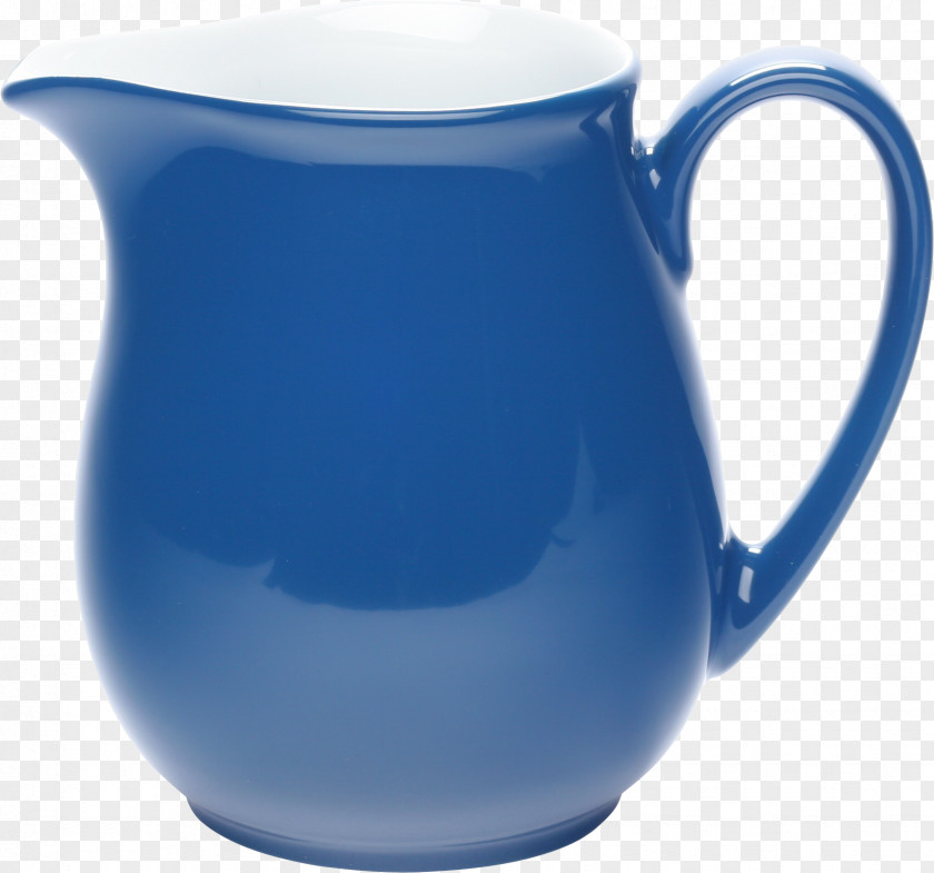Cup Jug Blue Pitcher Color Porcelain PNG