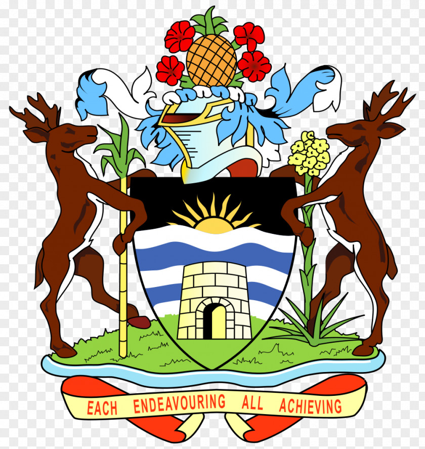 Endeavour Coat Of Arms Antigua And Barbuda Flag PNG