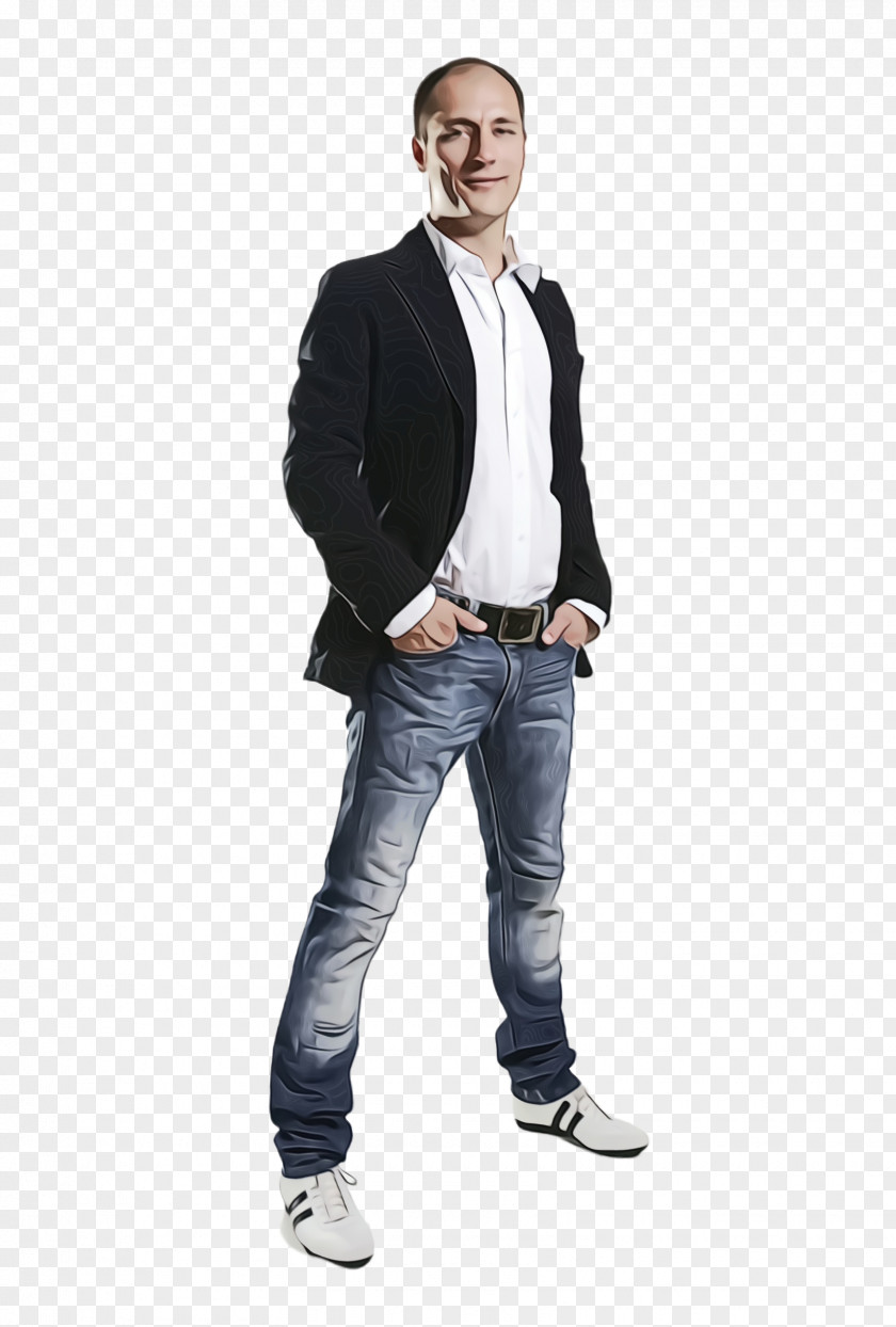 Footwear Formal Wear Clothing Blazer Jeans Suit Standing PNG