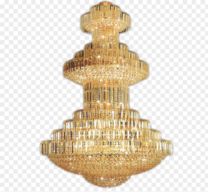 Gold Crystal Lamp In Kind Promotion Chandelier Electric Light PNG