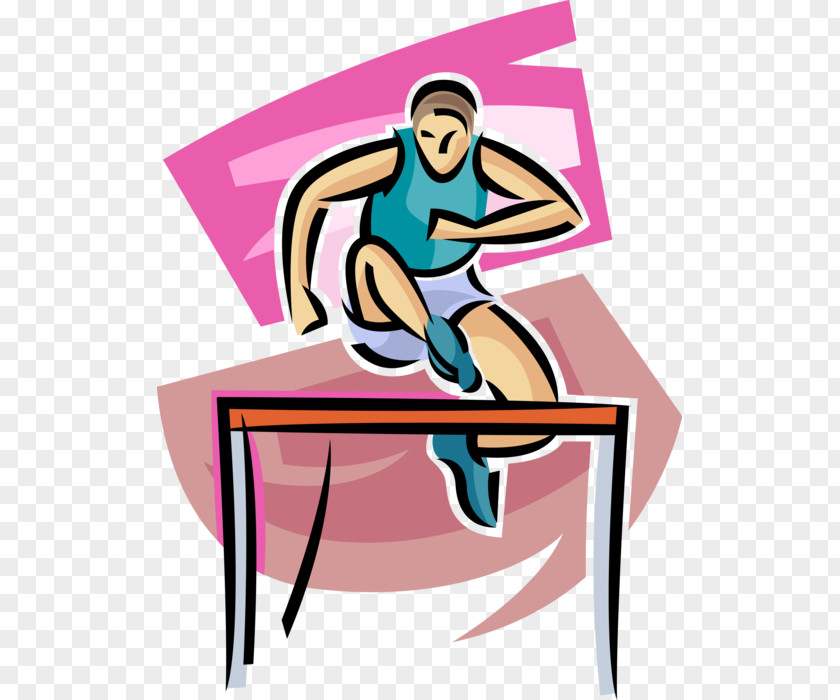 Track And Field Athlete Clip Art Athletics Hurdling Sports Illustration PNG