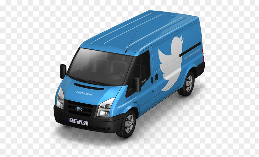 Twitter Van Front Compact Model Car PNG