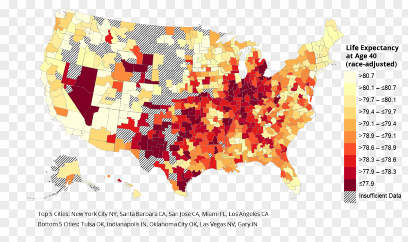 United States Economic Inequality Life Expectancy Health Map PNG