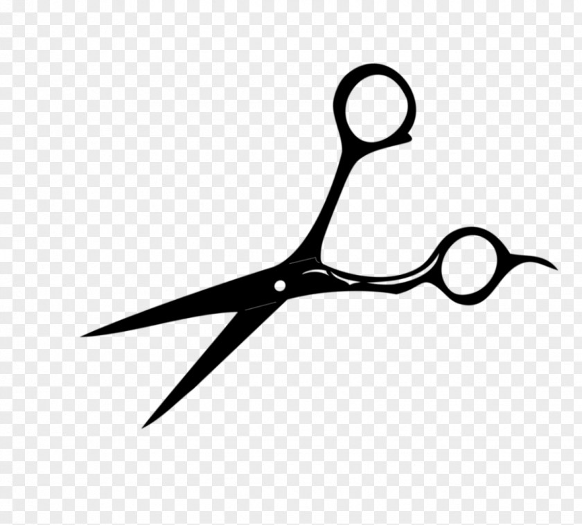 Hair Shear Blackandwhite Logo PNG