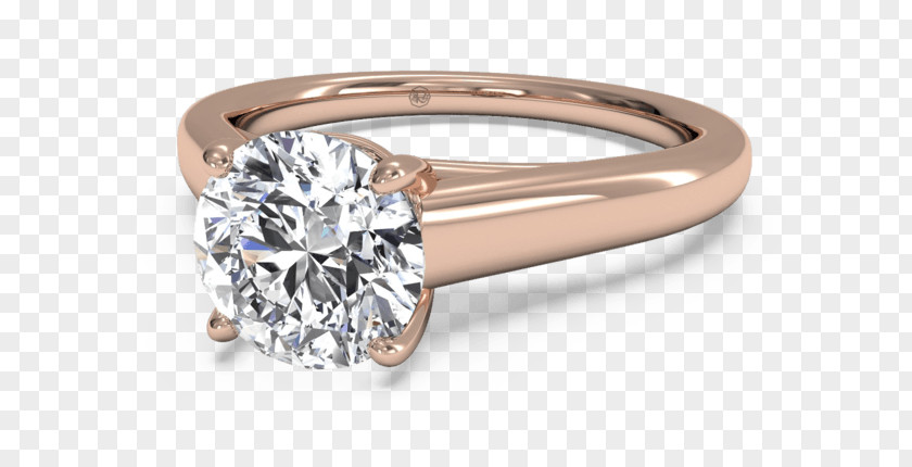 Rose Gold Root Shadow Diamond Engagement Ring Wedding PNG