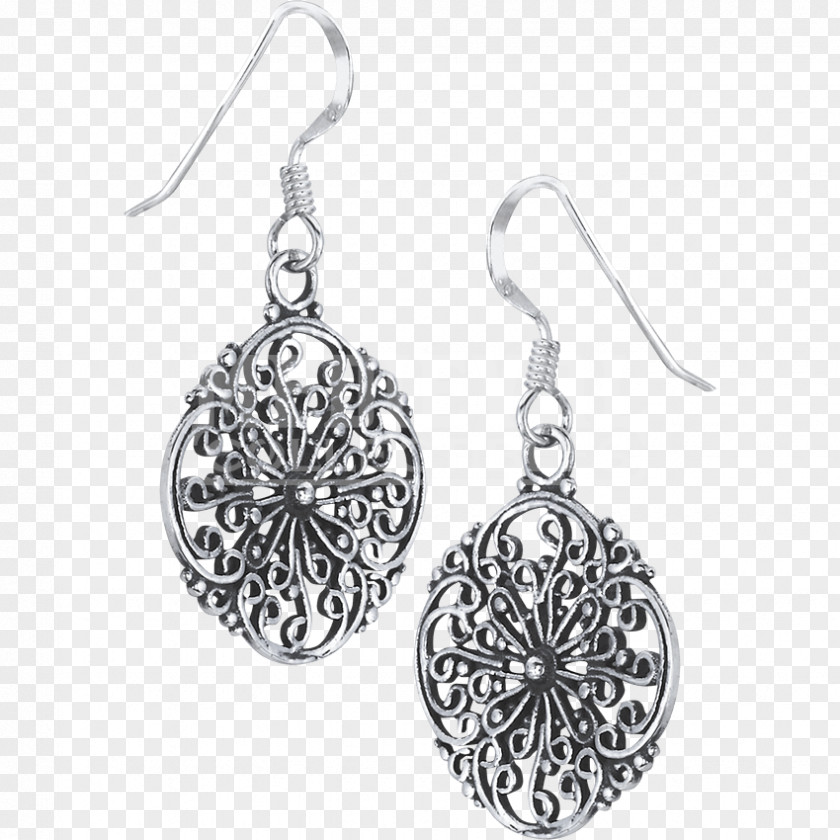 Flower Jewelry Locket Earring Silver Body Jewellery PNG