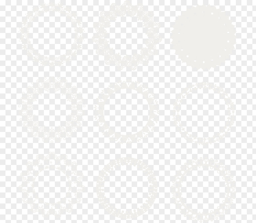 9 White Lace Circle Vector Material PNG