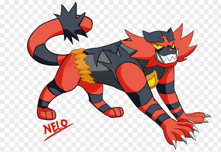 Pokémon Sun And Moon Litten Incineroar Bipedalism PNG