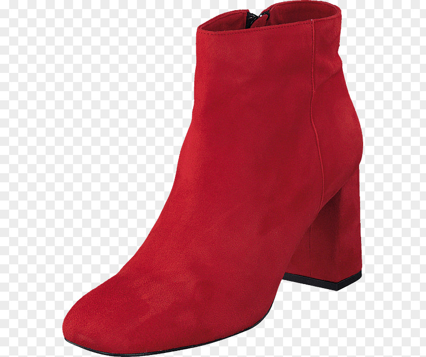 Red Twist Suede Boot Shoe Pump PNG