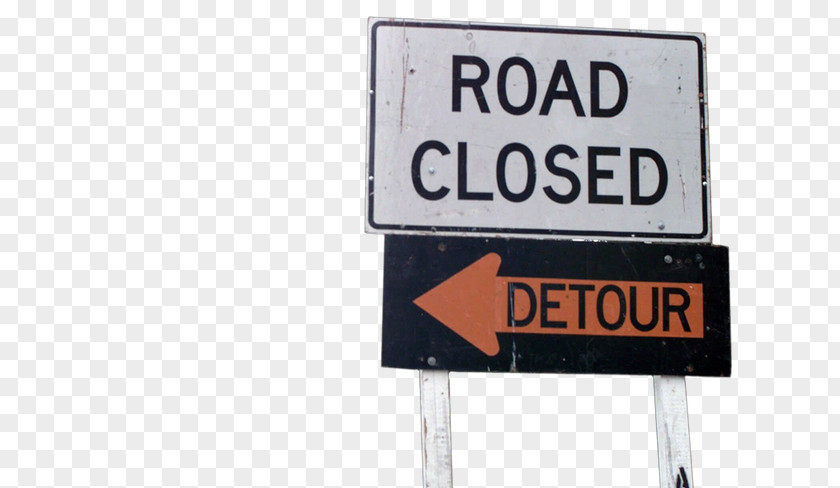 Road Closed Traffic Sign Interstate 75 In Ohio U.S. Route 41 PNG