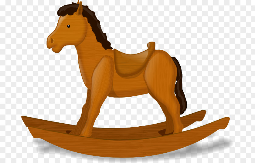 Little Donkey Rocking Horse Clip Art PNG