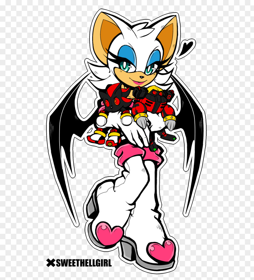 Sonic The Hedgehog Rouge Bat Shadow Amy Rose Art PNG
