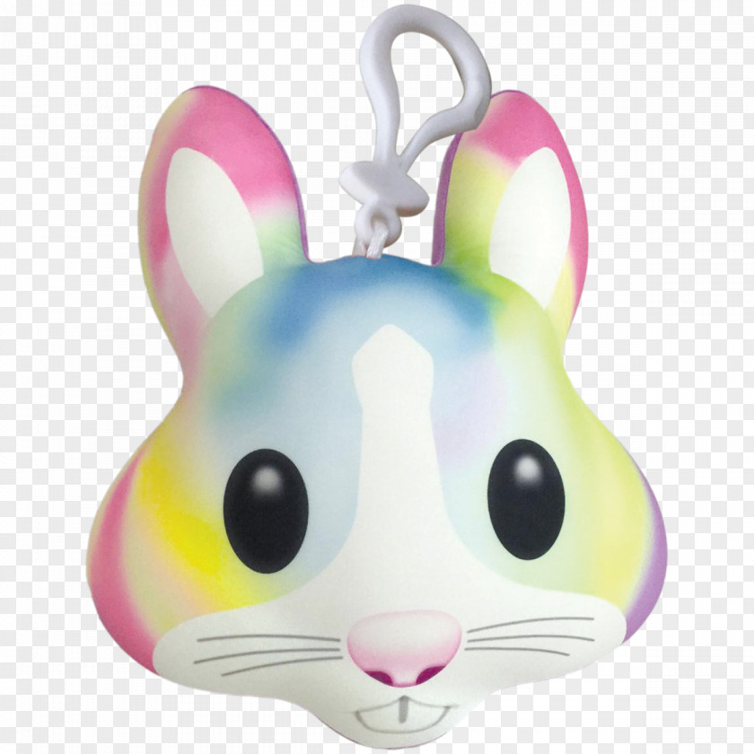 Watercolor Rabbit Easter Bunny Emoji Hare Pillow PNG