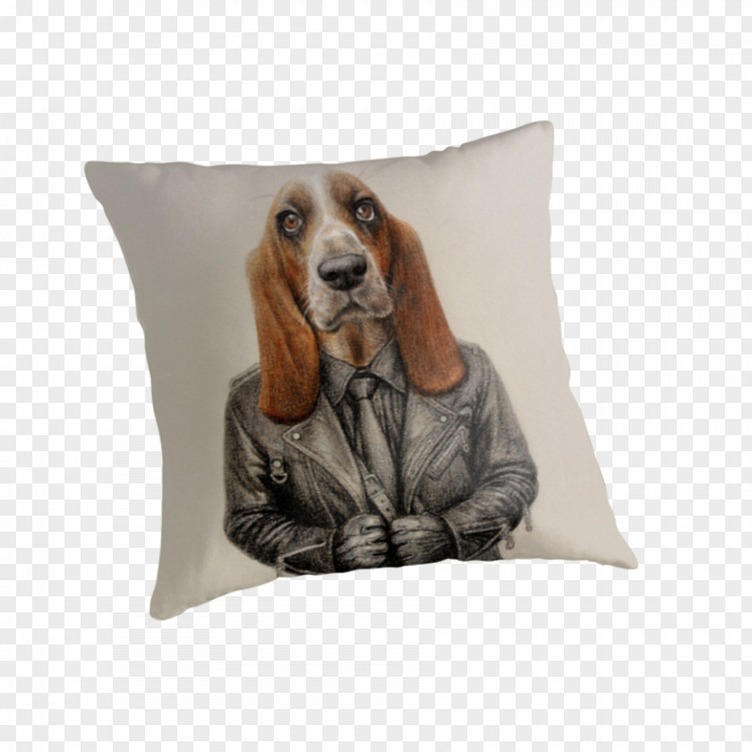 Basset Hound Dog Breed Throw Pillows Cushion PNG