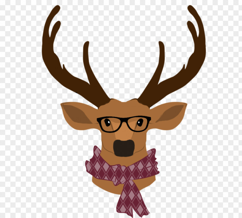 Deer Head Reindeer T-shirt Hipster Top PNG