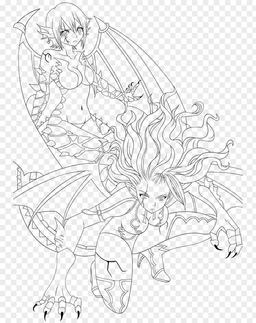 Demon Line Art Drawing Coloring Book DeviantArt PNG