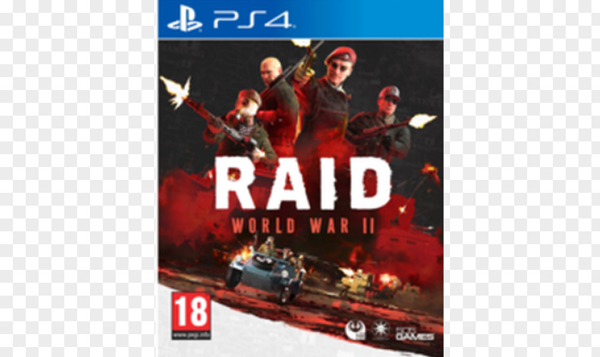 Playstation Raid: World War II II: Panzer Claws PlayStation 4 Video Game Second PNG