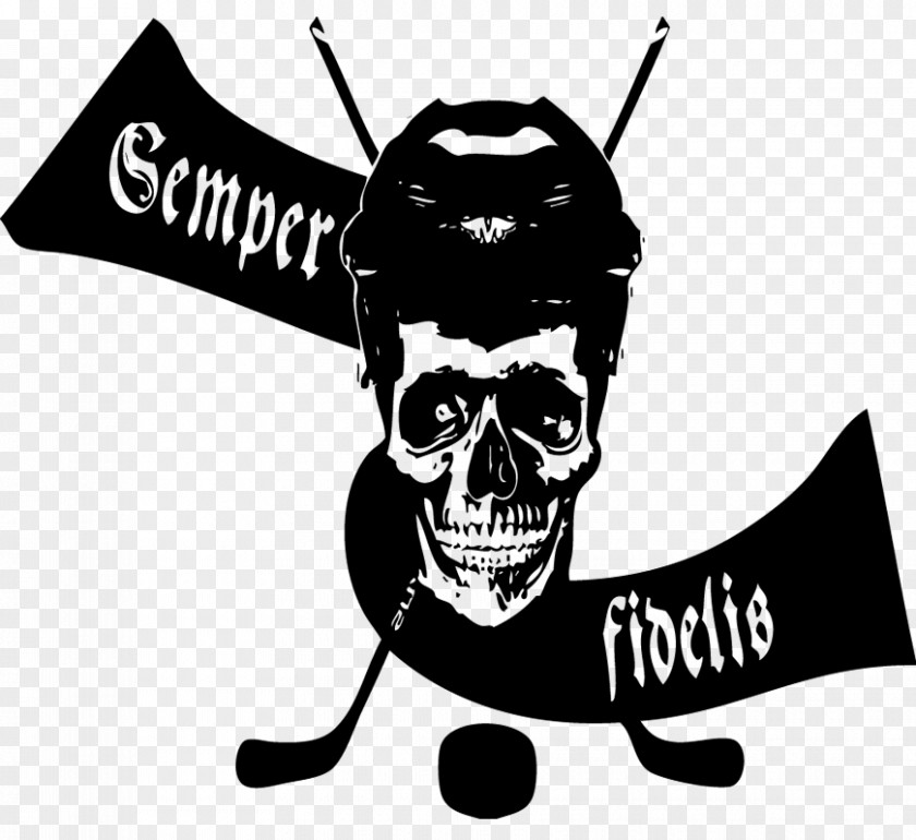 Semper Fidelis Brand Character Skull Logo Clip Art PNG