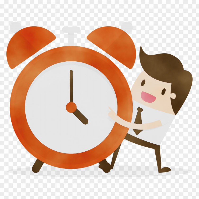 Wall Clock Furniture Orange PNG