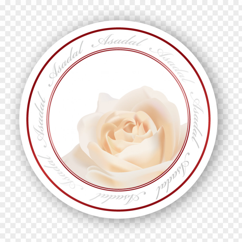 White Roses Painted Plate Alphabet Beach Rose Red PNG