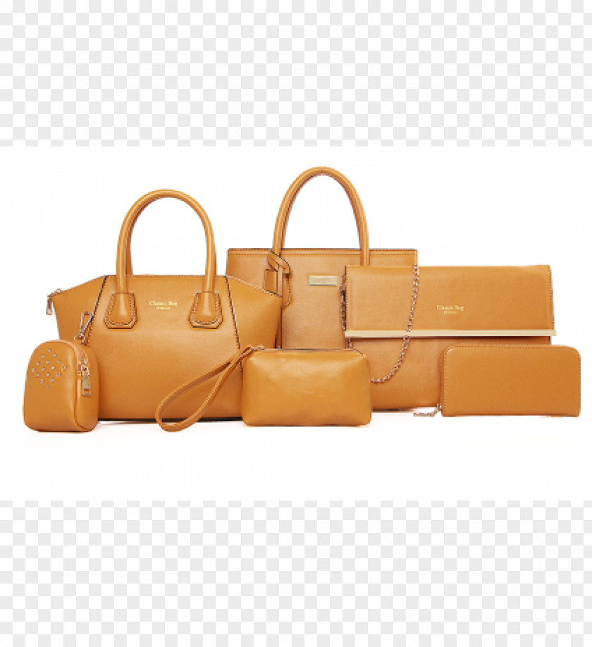 Handbag Leather Caramel Color PNG
