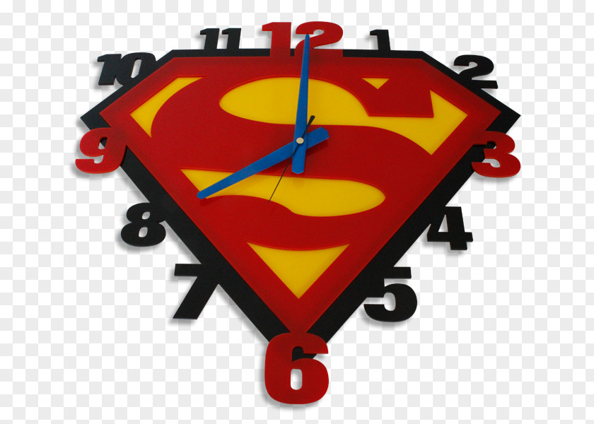 Laser Cut Superman Cutting Clock Engraving PNG