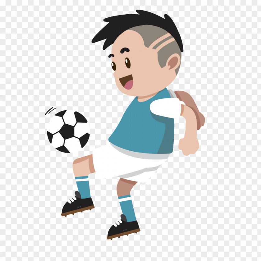 Vector Boy Playing Soccer Football PNG
