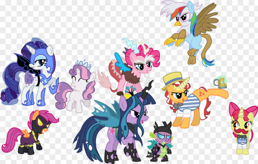7 Color Moon Cake Rainbow Dash Rarity Pony Spike Pinkie Pie PNG