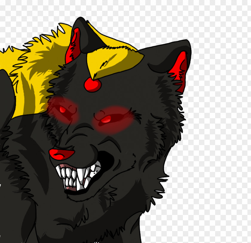 Angry Black Wolf Growling Werewolf Illustration Snout Cartoon Demon PNG