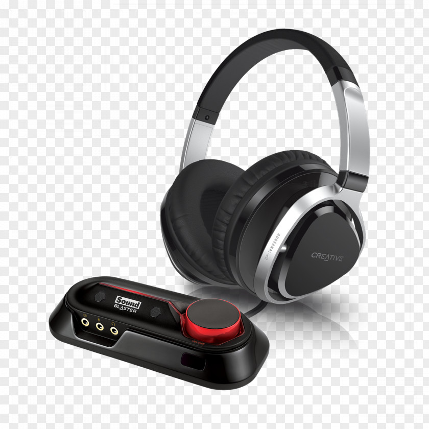 Black Creative Aurvana Live 2 Headset With 40mm Drivers And In-line MicMicrophone Microphone Headphones PNG