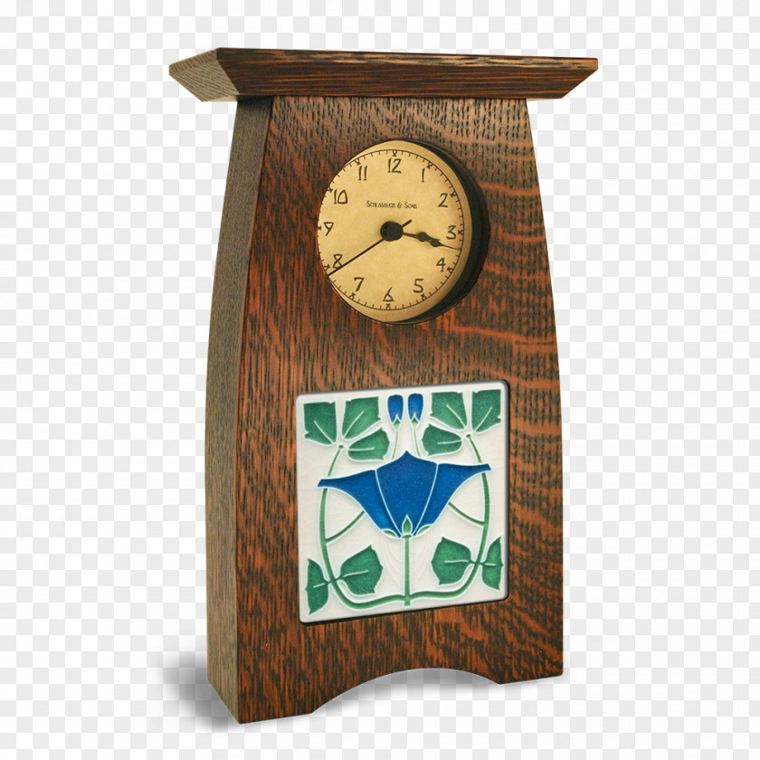 Clock Mission Style Furniture Arts And Crafts Movement Mantel PNG