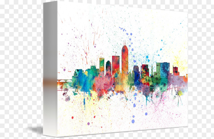 Painting Indianapolis Canvas Print Art PNG