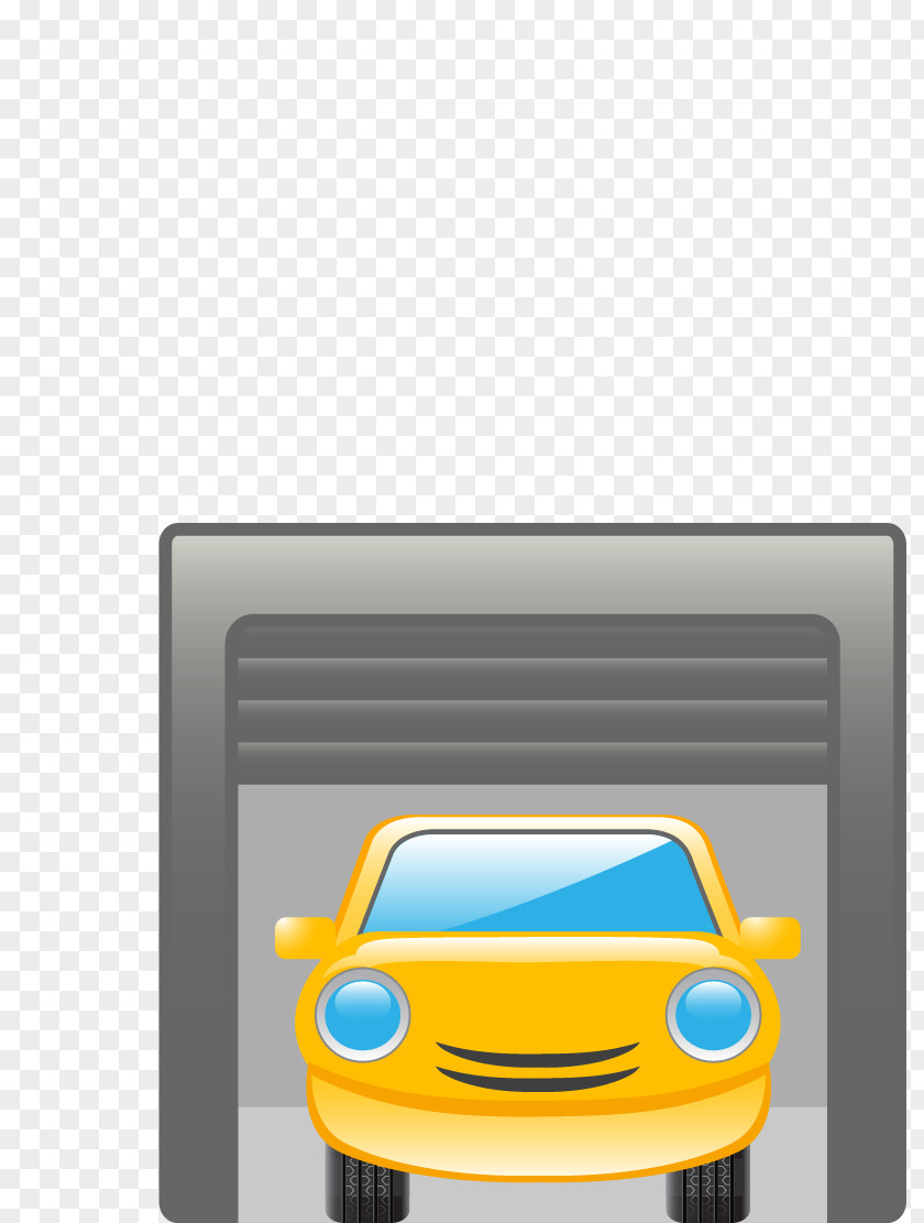 The Car Was Crossing Tunnel Cartoon Pattern PNG