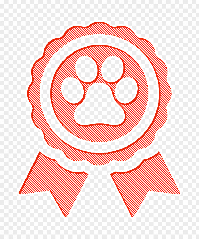 Animals Icon Woof Prize Badge With Paw Print PNG