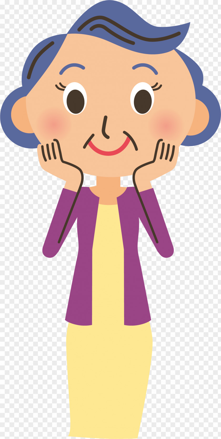 Curly Granny Vector Euclidean Illustration PNG