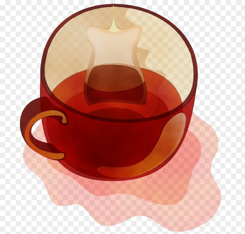 Drink Saucer Watercolor Background PNG