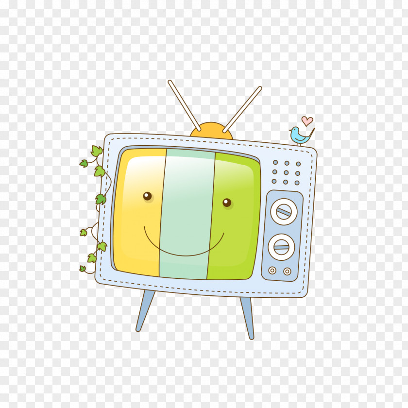 Hand-painted Cloth TV Television Cartoon Web Page PNG