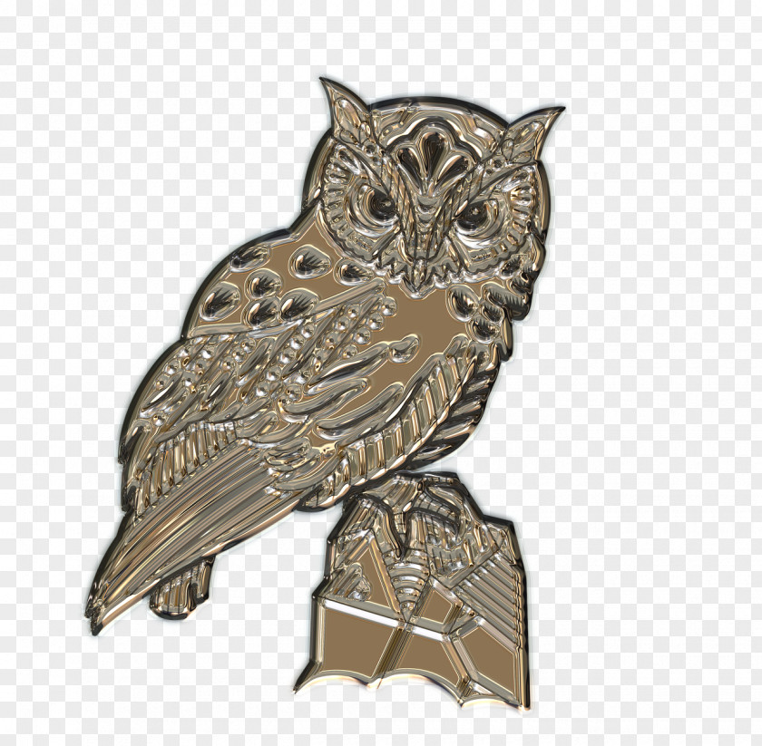 Owl Bird Glass Art PNG