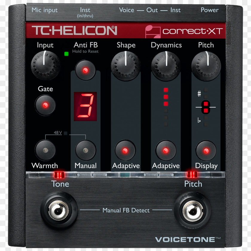 Singing TC-Helicon VoiceTone Correct XT Effects Processors & Pedals TC Electronic Pitch Correction PNG