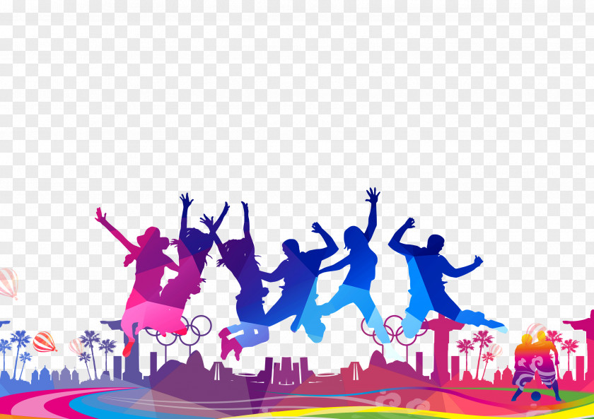 Rio Olympics Decoration Silhouette Dance Download PNG