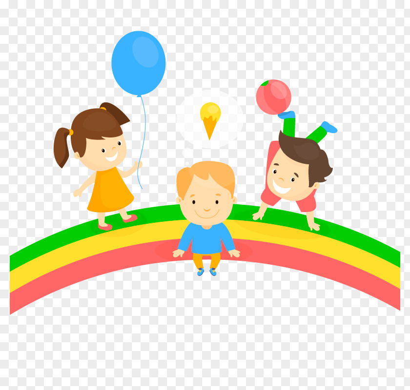 Vector Rainbow Bridge Euclidean Child Clip Art PNG