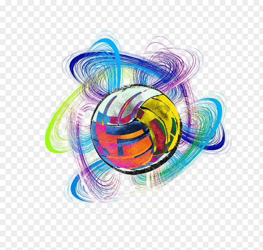 Color Volleyball PNG