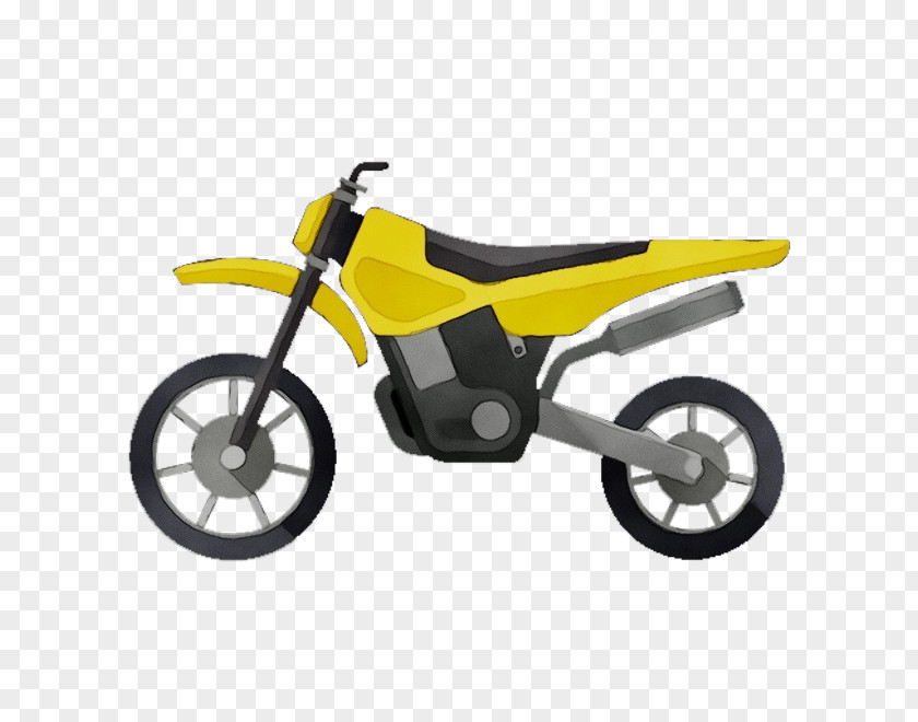 Enduro Yellow Bicycle Cartoon PNG