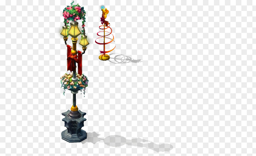 Hand Painted Street Light Material PNG