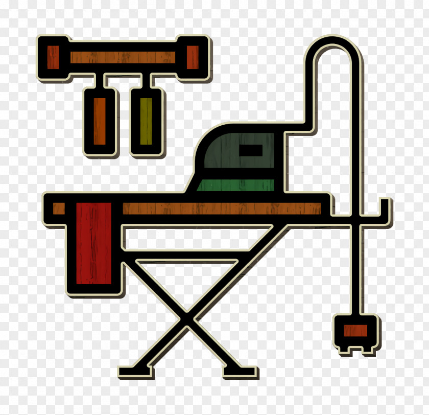 Iron Icon Ironing Board Home Equipment PNG