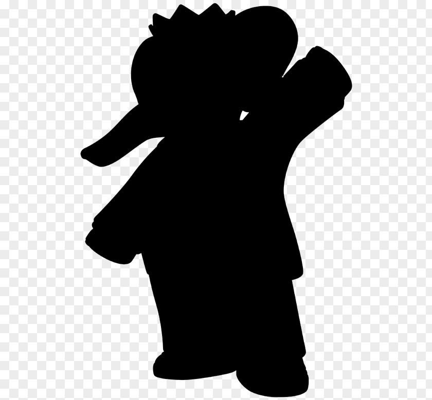 M Clip Art Character Silhouette Tree Black & White PNG
